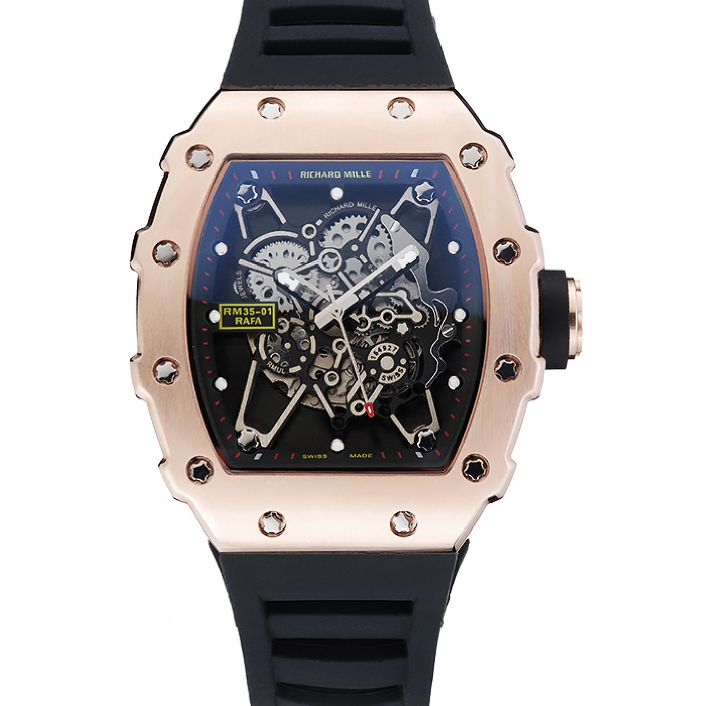 Richard Mille RM 35-01 Rafael Nadal Gold Case Black Rubber Bracelet 1454197